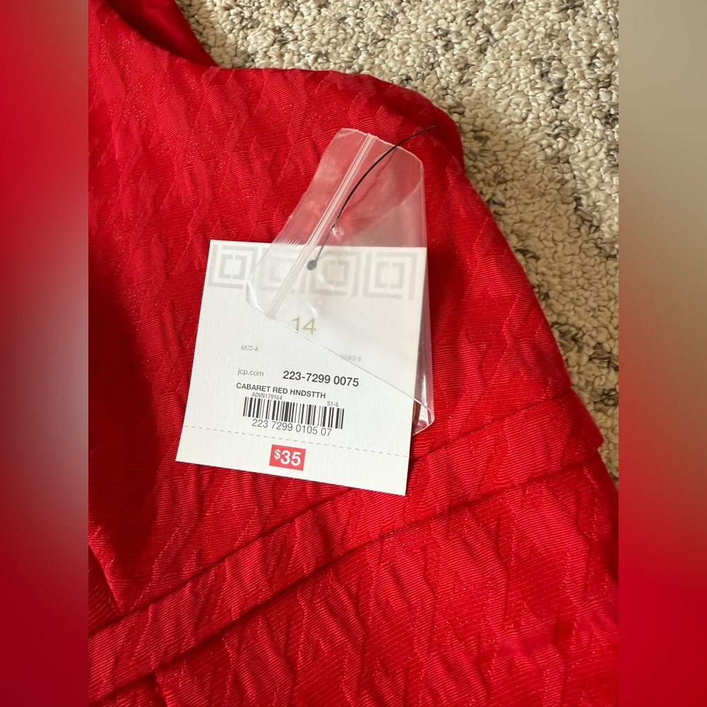 NWT Liz Claiborne Cabaret Red Houndstooth Dress - Picture 6 of 11